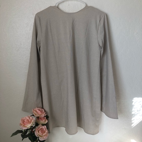 Sara Cristina Gold Shimmer Beach Coverup Tunic - Picture 3 of 7